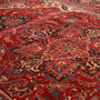 Heriz Persian Rug 10x7 ft - Semi Antique Medallion Red, Brown Hand Knotted | back view | SKU 111641