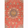 Sarouk Persian Rug 13'3" x 9'6" - Semi Antique Medallion Red, Blue Hand Knotted | front view | SKU 111651