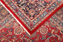 Nain Persian Rug 12x9 ft - Semi Antique Medallion (Toranj), Shah Abbasi Crimson, Cream, Navy Blue Hand Knotted | full view | SKU 111652