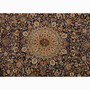 Kashmar Persian Rug 13'0" x 9'9" - Semi Antique Afshan Crimson, Ivory Hand Knotted | pile detail | SKU 111659