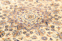 Kashan Persian Rug 11x8 ft - Semi Antique Shah Abbasi, Medallion (Toranj) Cream, Navy Blue, Rust Red Hand Knotted | back view | SKU 111660