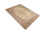 Ardakan Persian Rug 11x8 ft - Semi Antique Medallion Ivory, Beige Hand Knotted | texture detail | SKU 111662