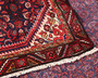 Hamadan Persian Rug 10'2" x 5'1" - Semi Antique Afshan Red, Blue Hand Knotted | side view | SKU 111675