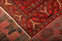 Quchan Persian Rug 8x5 ft - Semi Antique Medallion Red, Blue Hand Knotted | pile detail | SKU 111678