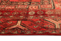 Quchan Persian Rug 8'6" x 5'3" - Semi Antique Medallion Red, Blue Hand Knotted | texture detail | SKU 111678