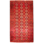 Baluch Persian Rug 9'7" x 5'1" - Semi Antique Mihrab Red, Blue Hand Knotted | front view | SKU 111679