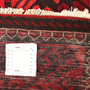 Ferdows Persian Rug 9x4 ft - Semi Antique Geometric, Turkmen Gul Dark Red, Crimson, Burgundy Hand Knotted | full view | SKU 111680