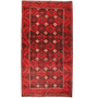 Ferdos Persian Rug 9'2" x 4'9" - Semi Antique Geometric Red, Beige Hand Knotted | front view | SKU 111680