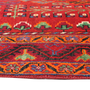 Quchan Persian Rug 9'1" x 4'11" - Semi Antique Medallion Red, Blue Hand Knotted | side view | SKU 111681