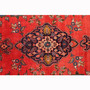 Vist Persian Rug 7'3" x 5'2" - Semi Antique Geometric Red, Beige Hand Knotted | pile detail | SKU 111683