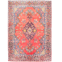 Viss Persian Rug 7x5 ft - Semi Antique Geometric Red, Beige Hand Knotted | front view | SKU 111683