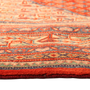 Arak Persian Rug 11'8" x 8'5" - Semi Antique Medallion Crimson, Red Hand Knotted | side view | SKU 111684