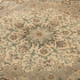 Tabriz Persian Rug 13x9 ft - Semi Antique Medallion Red, Cream Hand Knotted | back view | SKU 111685