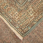 Tabriz Persian Rug 13'0" x 9'9" - Semi Antique Medallion Red, Cream Hand Knotted | corner detail | SKU 111687