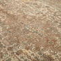 Tabriz Persian Rug 13x9 ft - Semi Antique Medallion Toranj Afshan Cream Camel Brown Hand Knotted | back view | SKU 111687