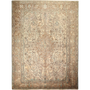 Tabriz Persian Rug 13'0" x 9'9" - Semi Antique Medallion Red, Cream Hand Knotted | front view | SKU 111687