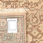 Tabriz Persian Rug 9x6 ft - Semi Antique Eslimi Medallion Cream, Camel, Brown Hand Knotted | detail view | SKU 111688