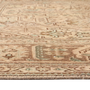 Tabriz Persian Rug 9x6 ft - Semi Antique Eslimi Medallion Cream, Camel, Brown Hand Knotted | side view | SKU 111688