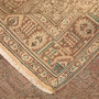 Tabriz Persian Rug 9'4" x 6'7" - Semi Antique Medallion Red, Cream Hand Knotted | corner detail | SKU 111689