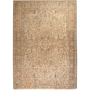 Tabriz Persian Rug 9'4" x 6'7" - Semi Antique Medallion Red, Cream Hand Knotted | front view | SKU 111689