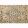 Sabzevar Persian Rug 12x9 ft - Semi Antique Medallion (Toranj), Shah Abbasi Cream, Beige, Cornflower Blue Hand Knotted | pile detail | SKU 111690