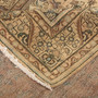 Tabriz Persian Rug 9'2" x 6'9" - Semi Antique Medallion Red, Cream Hand Knotted | corner detail | SKU 111692