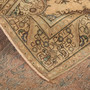 Tabriz Persian Rug 9'2" x 6'9" - Semi Antique Medallion Red, Cream Hand Knotted | corner detail | SKU 111693