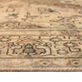 Tabriz Persian Rug 9x6 ft - Semi Antique Eslimi Medallion Cream Brown Camel Hand Knotted | side view | SKU 111693
