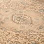 Tabriz Persian Rug 9x6 ft - Semi Antique Medallion Red, Cream Hand Knotted | back view | SKU 111695