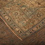 Tabriz Persian Rug 9'9" x 6'7" - Semi Antique Medallion Red, Cream Hand Knotted | corner detail | SKU 111696