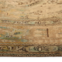 Tabriz Persian Rug 11x8 ft - Semi Antique Medallion Toranj Shah Abbasi Camel Cream Ivory Hand Knotted | side view | SKU 111697
