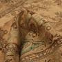 Tabriz Persian Rug 11'1" x 7'11" - Semi Antique Medallion Red, Cream Hand Knotted | detail view | SKU 111699