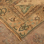 Tabriz Persian Rug 11'1" x 7'11" - Semi Antique Medallion Red, Cream Hand Knotted | corner detail | SKU 111699
