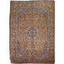 Najafabad Persian Rug 13'11" x 9'10" - Semi Antique Medallion Red, Beige Hand Knotted | front view | SKU 111708