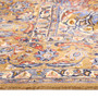 Najafabad Persian Rug 13x9 ft - Semi Antique Medallion (Toranj), Shah Abbasi Gold, Burgundy, Navy Blue Hand Knotted | side view | SKU 111708