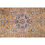 Najafabad Persian Rug 13x9 ft - Semi Antique Medallion (Toranj), Shah Abbasi Gold, Burgundy, Navy Blue Hand Knotted | pile detail | SKU 111708