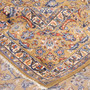 Najafabad Persian Rug 13x9 ft - Semi Antique Medallion (Toranj), Shah Abbasi Gold, Burgundy, Navy Blue Hand Knotted | corner detail | SKU 111708