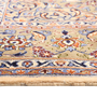 Najafabad Persian Rug 12'10" x 9'5" - Semi Antique Medallion Red, Beige Hand Knotted | side view | SKU 111709