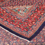 Arak Persian Rug 13x9 ft - Semi Antique Medallion Crimson, Red Hand Knotted | corner detail | SKU 111710