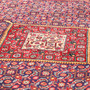 Arak Persian Rug 13'1" x 9'10" - Semi Antique Medallion Crimson, Red Hand Knotted | back view | SKU 111710
