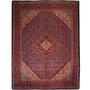 Arak Persian Rug 13'1" x 9'10" - Semi Antique Medallion Crimson, Red Hand Knotted | front view | SKU 111710