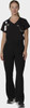 COLOR|BLK|Tempo Womens Outfit Black Flare Leg Style # T203