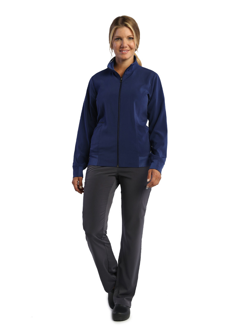 Elevate Women's Zip Front Warm-Up Jacket - Scrub Hub KC