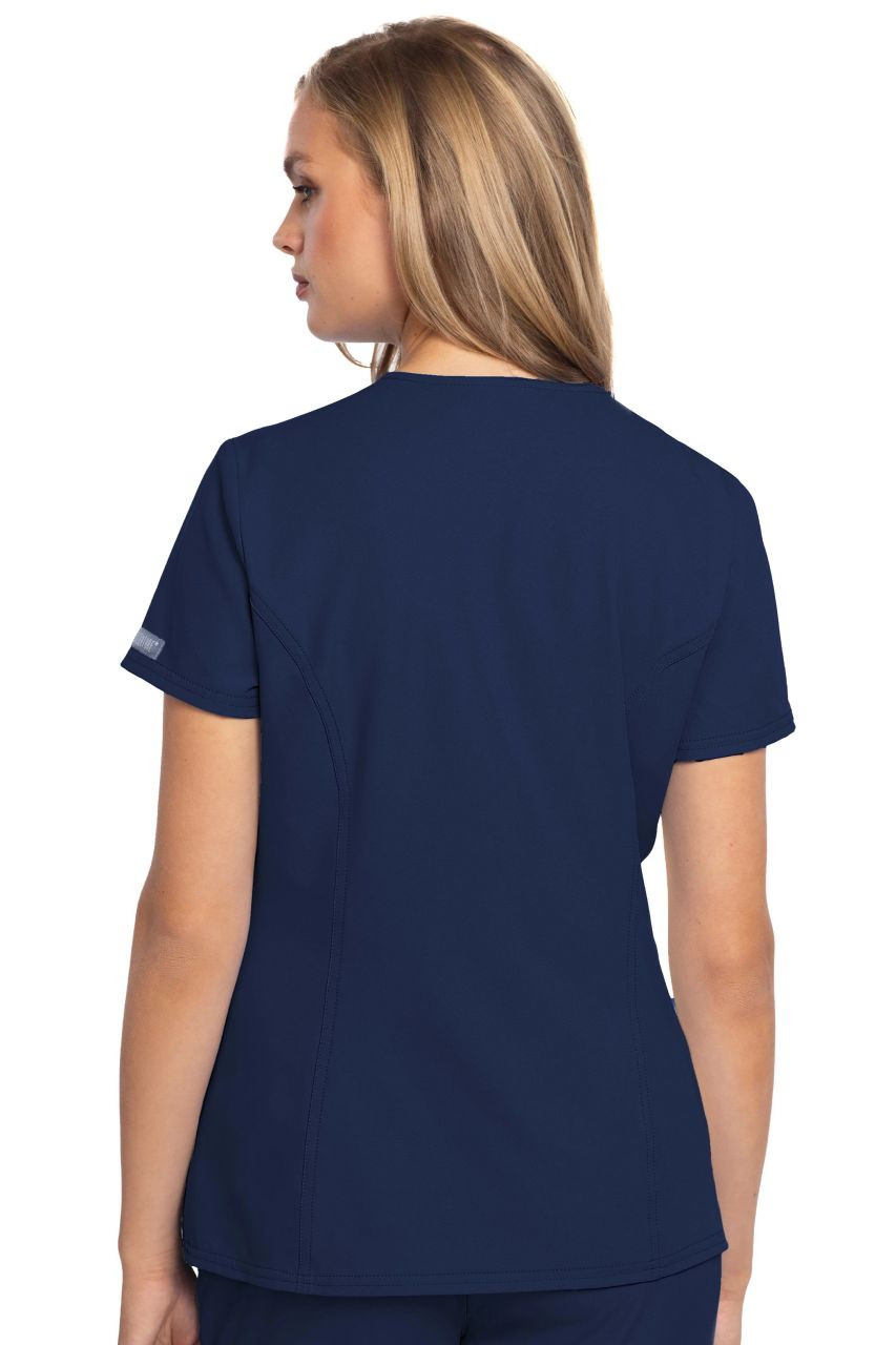 Med Couture Insight Zip Front Henley Top - Scrub Hub KC