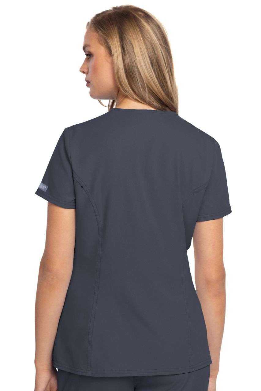Med Couture Insight Zip Front Henley Top - Scrub Hub KC