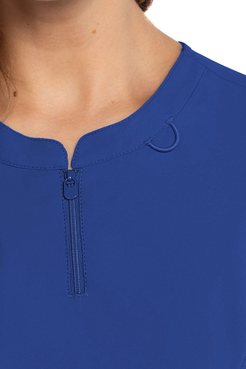 OldHoney 58℃ tops Med Couture Insight Zip Front Henley Top - Scrub Hub KC