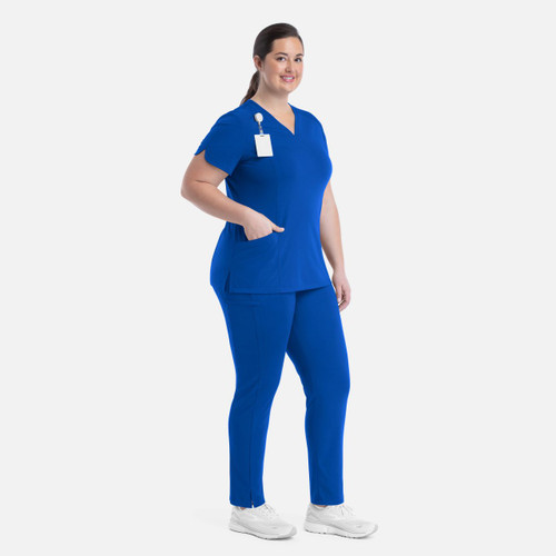 Focus Curved V-Neck Top - Scrub Hub KC