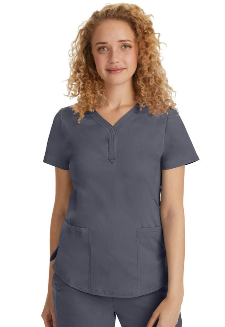 J.jane ハーフジップアップ シフォンスリーブ Purple Label Jane Top - Scrub Hub KC