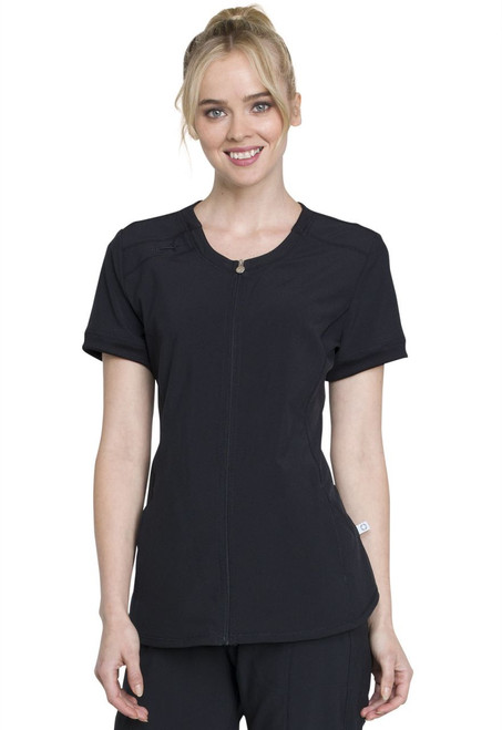 Infinity Legacy Zip Front V-Neck Top - Scrub Hub KC