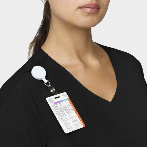 COLOR|BLK|Tempo Womens VNeck Black Top Style # T101